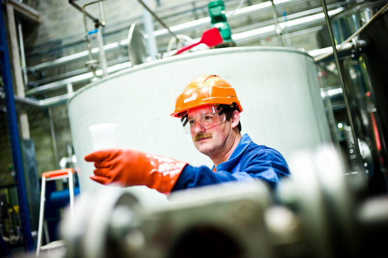 Man in a biofuel plant - worker in a biofuel company picture