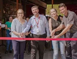 Ribbon-cutting ceremony for the inauguration of the new Mobile Water Service Center