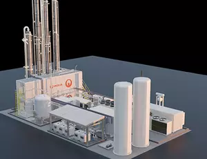 3D view of the waste-to-energy facility in Le Mans, France