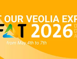 IFAT banner meet Veolia with the booth number