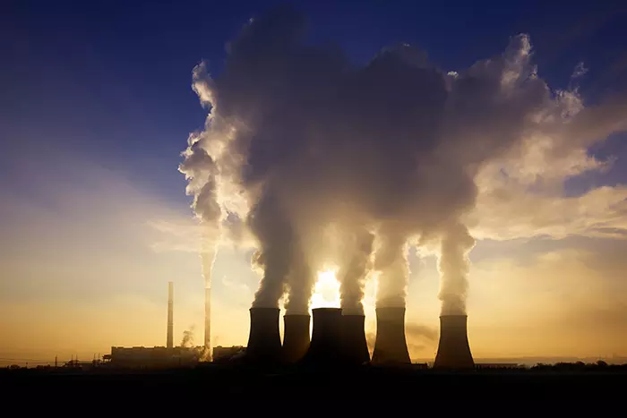 Cooling towers by night